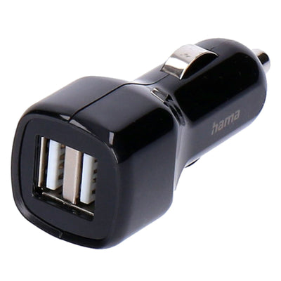 HAMA Auto-Ladegerät, 2x USB-A, 12 W, Schwarz