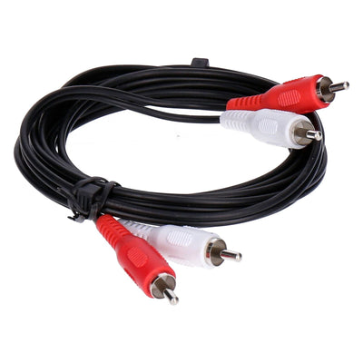 Audio Kabel 2 Cinch auf 2 Cinch 2,5m schwarz