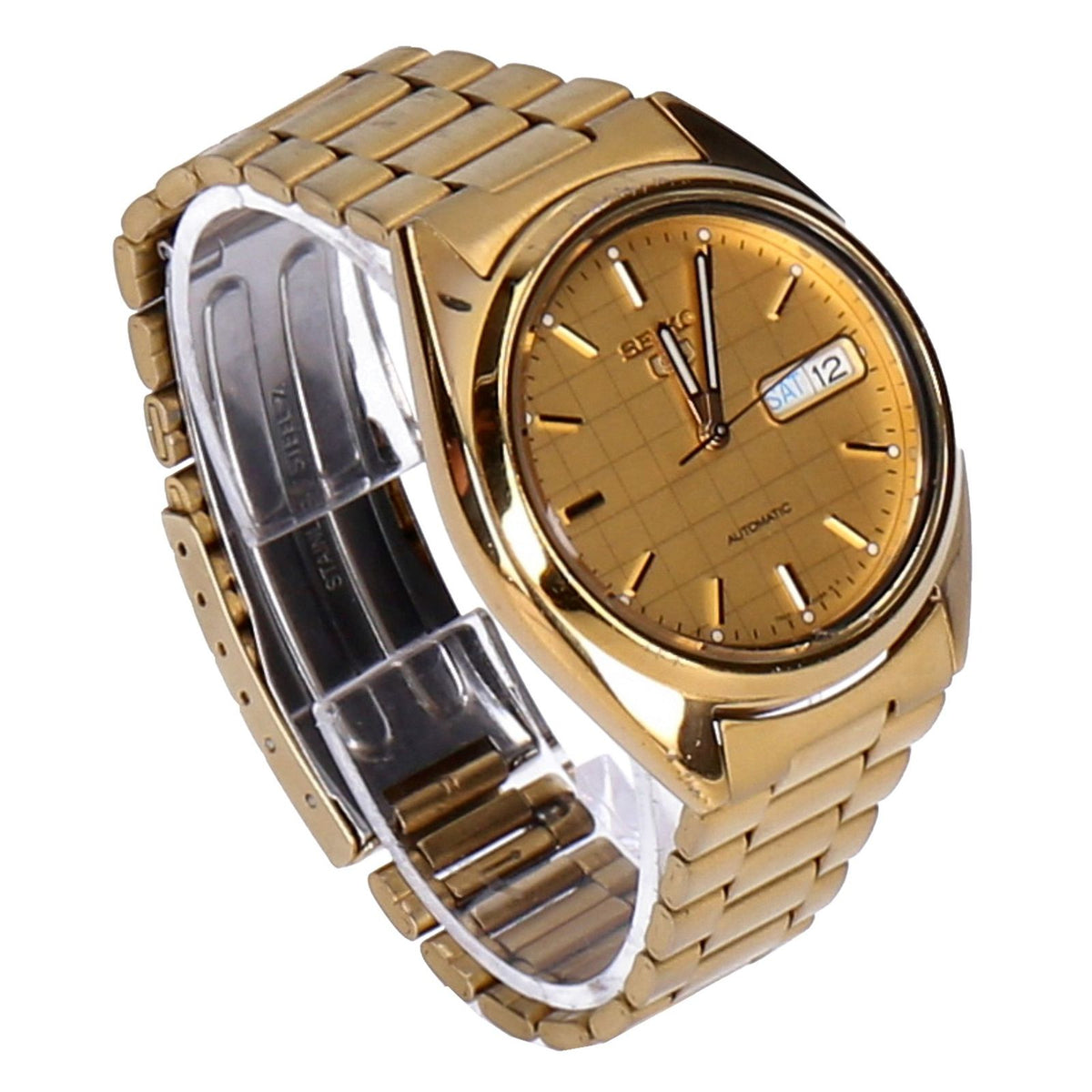 Produktbild Automatikuhr - Seiko 5 Herren Automatik Edelstahl SNXL72K goldfarben