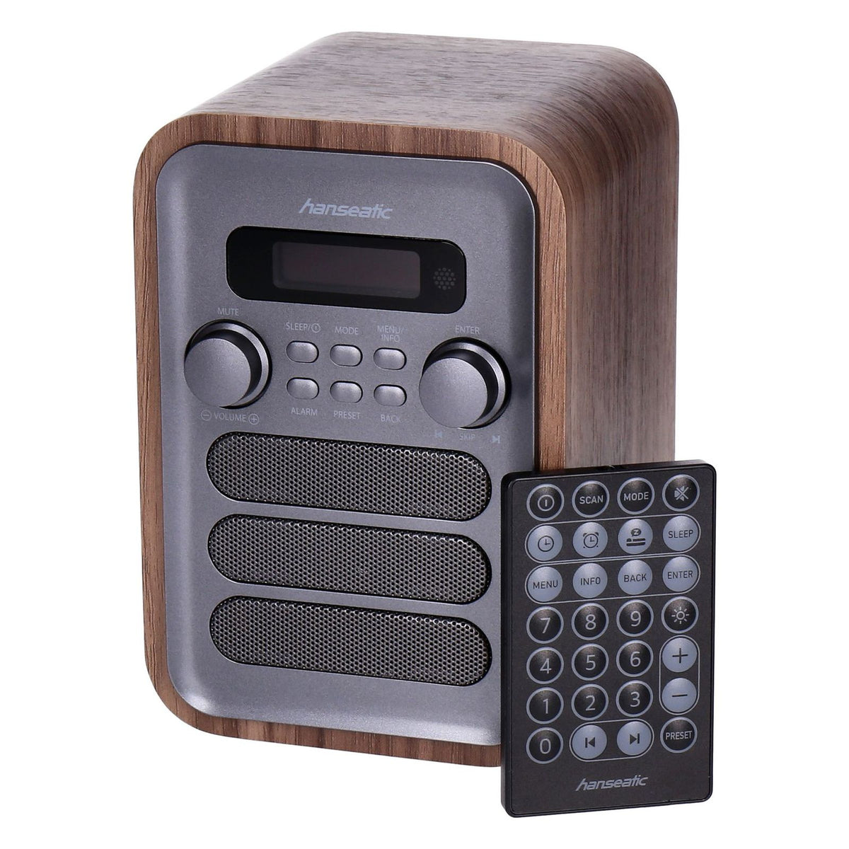 Produktbild Digitalradio (DAB+) - Hanseatic HRA-23G Digitalradio (DAB) (3,5 W) Grau/Braun