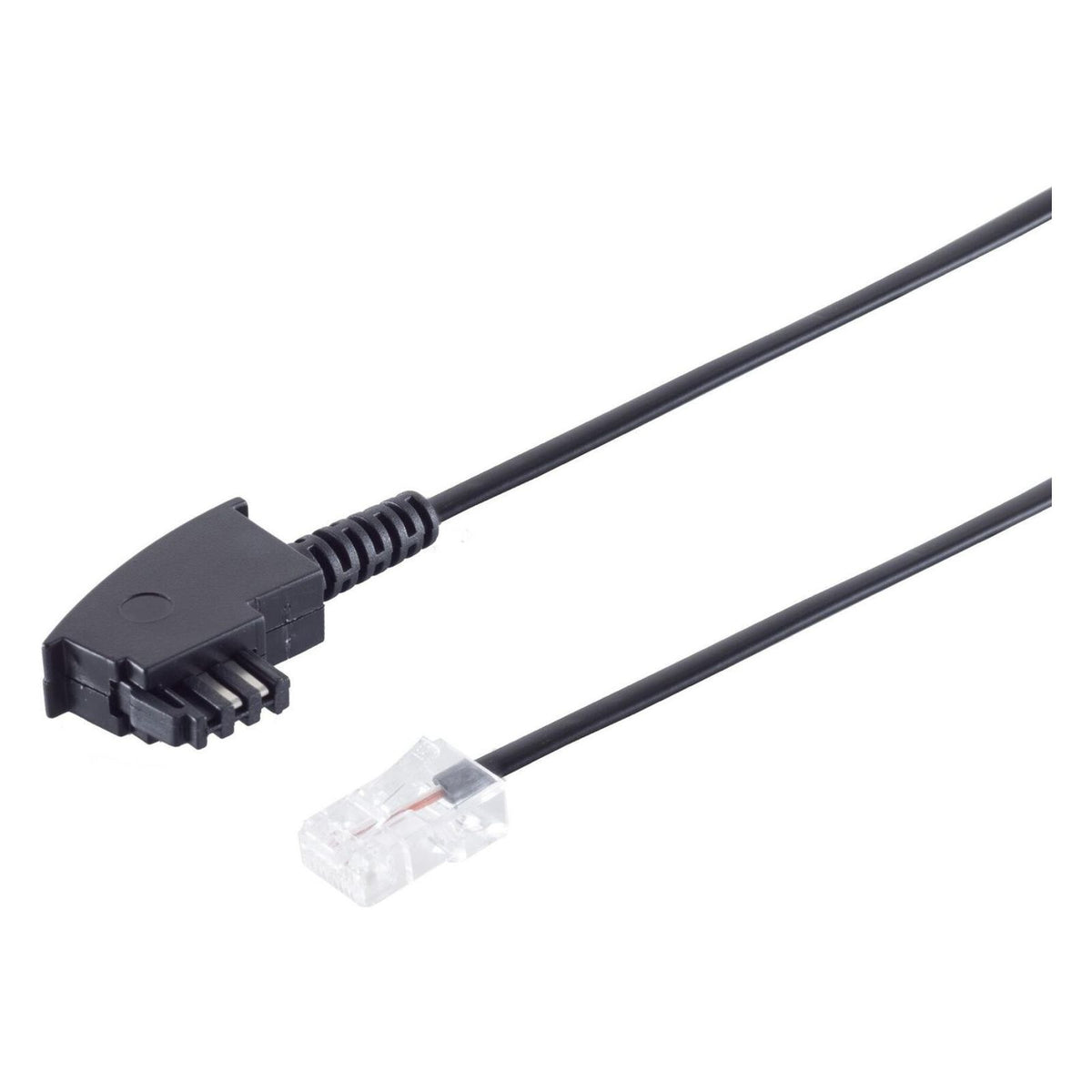 Produktbild Netzwerkkabel - Routerkabel 10m TAE-F auf RJ45 schwarz Kompatibel mit DSL ADSL VDSL