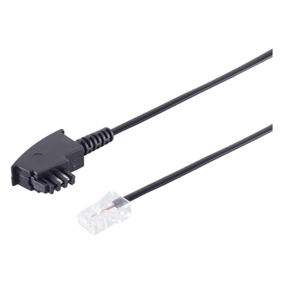 Routerkabel 10m TAE-F auf RJ45 schwarz Kompatibel mit DSL ADSL VDSL