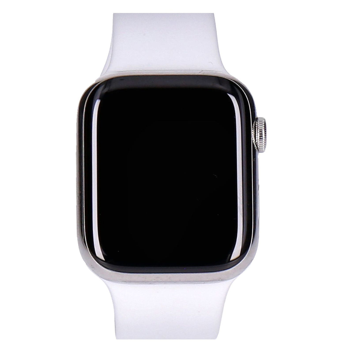Produktbild Smartwatch - Apple Watch Series 8 45mm GPS + 4G Silber Edelstahlgehäuse mit Sportarmband Weiß