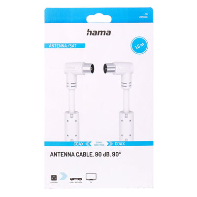 Antennen Kabel 90dB  90°  1,5m  weiß