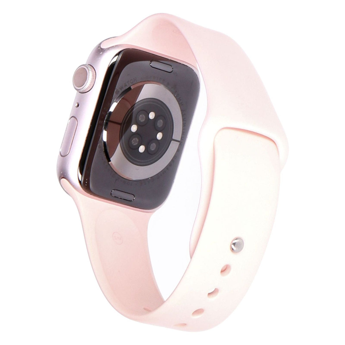 Produktbild Smartwatch - Apple Watch Series 9 45mm GPS Rosé Aluminiumgehäuse mit Sportarmband Hellrosa S/M