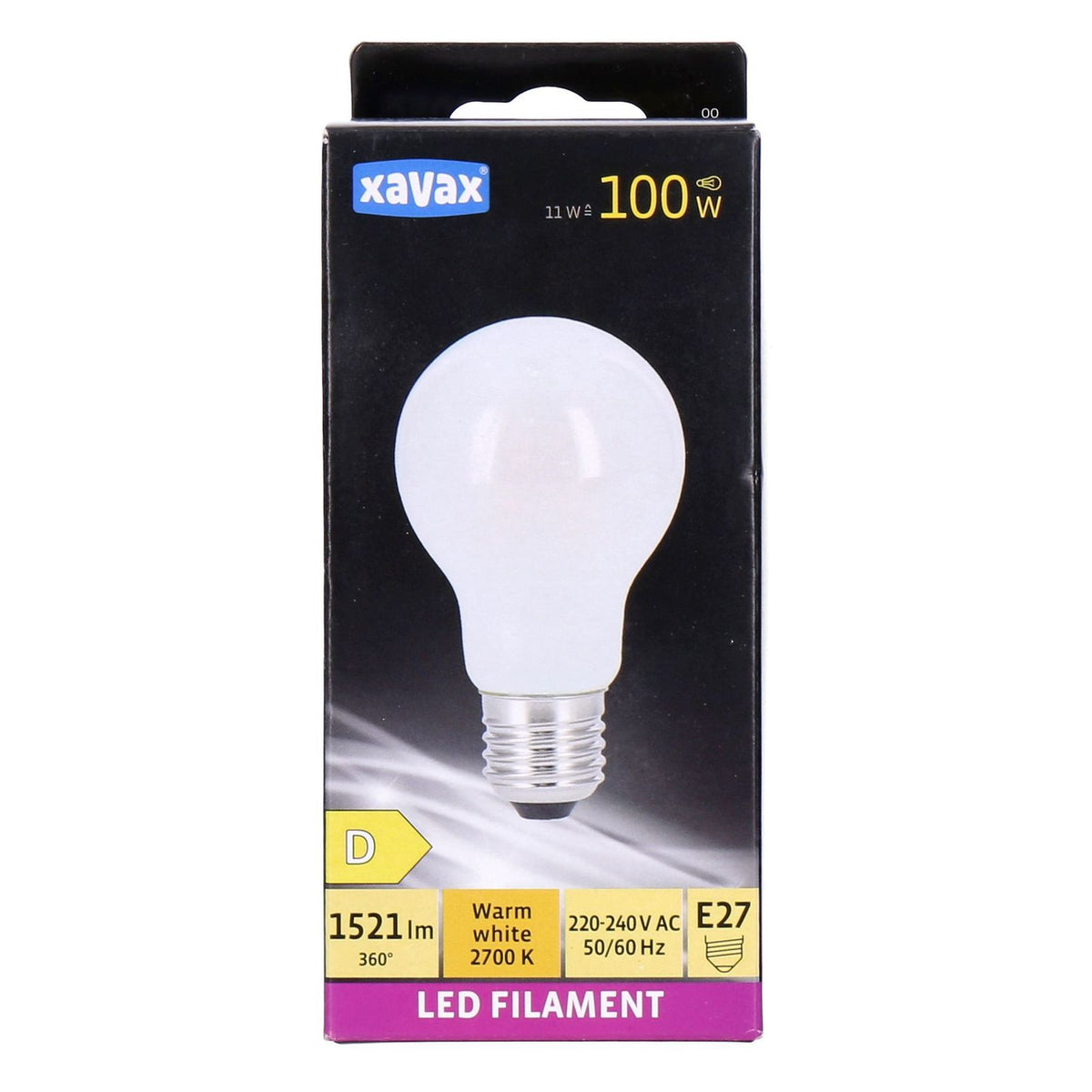 Produktbild LED-Filament - Xavax E27 LED Filament Birne Warmweiß 11W=100W 1521lm