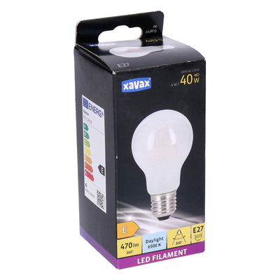 Xavax E27 LED Filament Birne A60 Taglicht 4W=40W 470lm