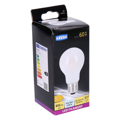 Xavax E27 LED Filament Birne Taglicht 6.5W=60W 806lm