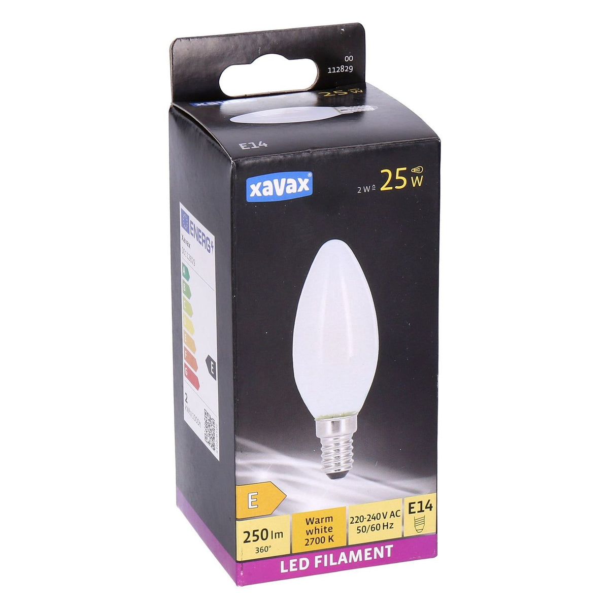 Produktbild LED-Filament - Xavax E14 LED Filament Kerze warmweiß 2W=25W 250lm