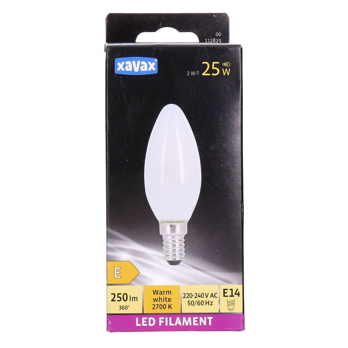 Produktbild LED-Filament - Xavax E14 LED Filament Kerze warmweiß 2W=25W 250lm