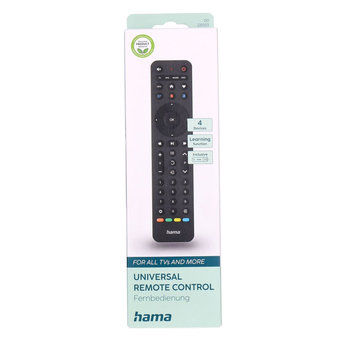 Produktbild Universal-Fernbedienung - Hama Universal Fernbedienung