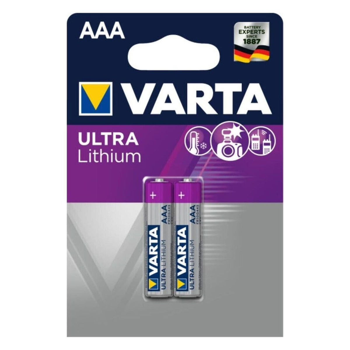 Produktbild Batterie - VARTA Ultra Lithium 2x AAA 1,5V