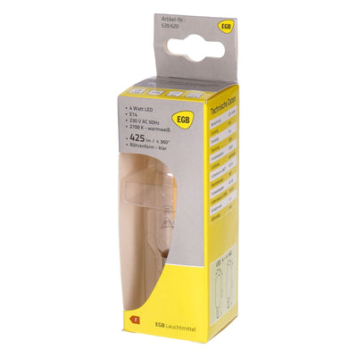 LED Röhrenlampe E14 4W 425lm warmweiß