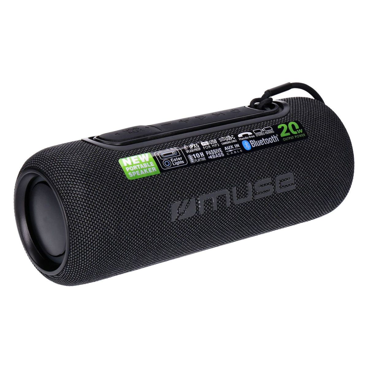 Produktbild Bluetooth-Lautsprecher - MUSE M-780BT Lautsprecher Bluetooth RGB schwarz 20W