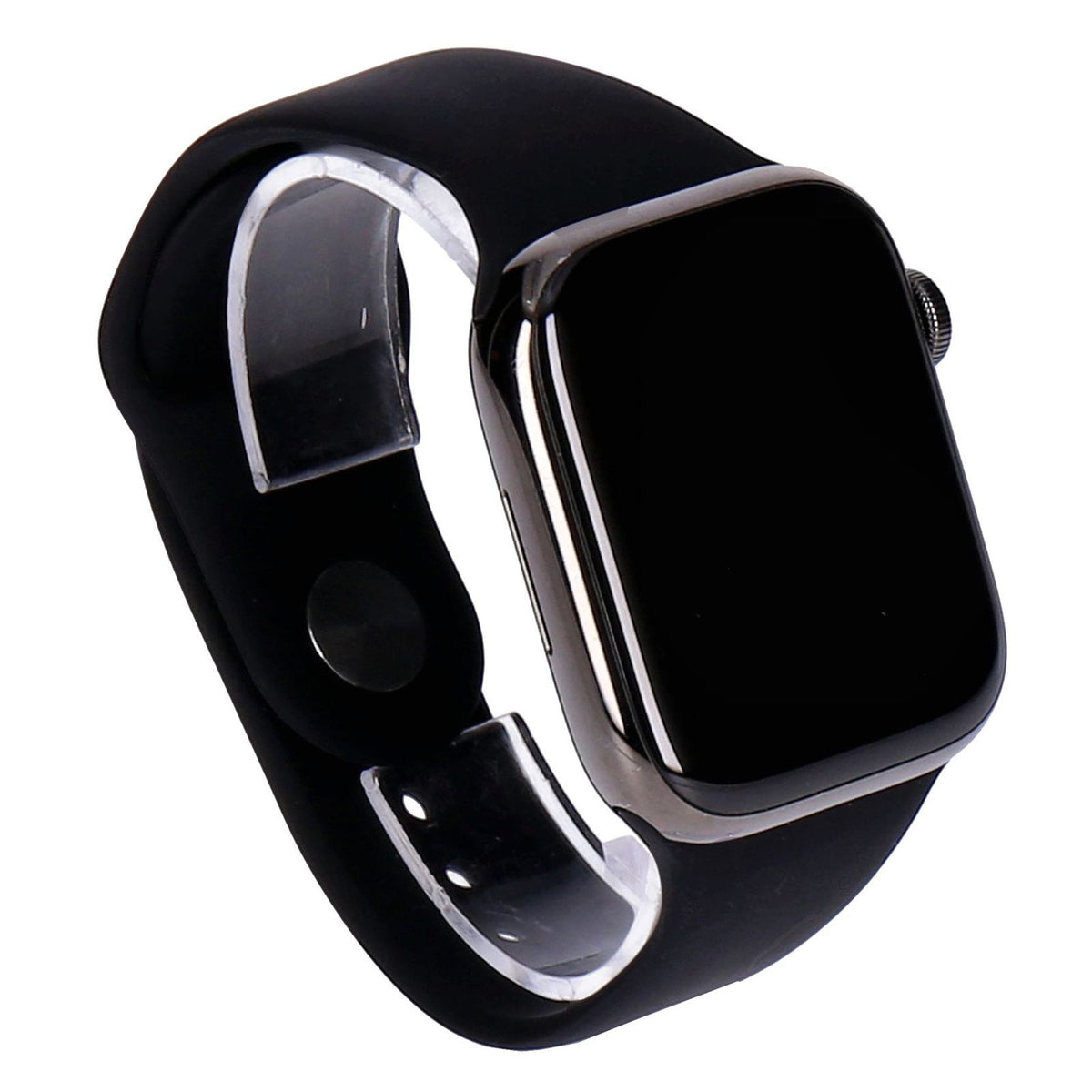 Produktbild Smartwatch - Apple Watch Series 7 45mm GPS + 4G Graphit Edelstahlgehäuse mit Sportarmband Mitternacht