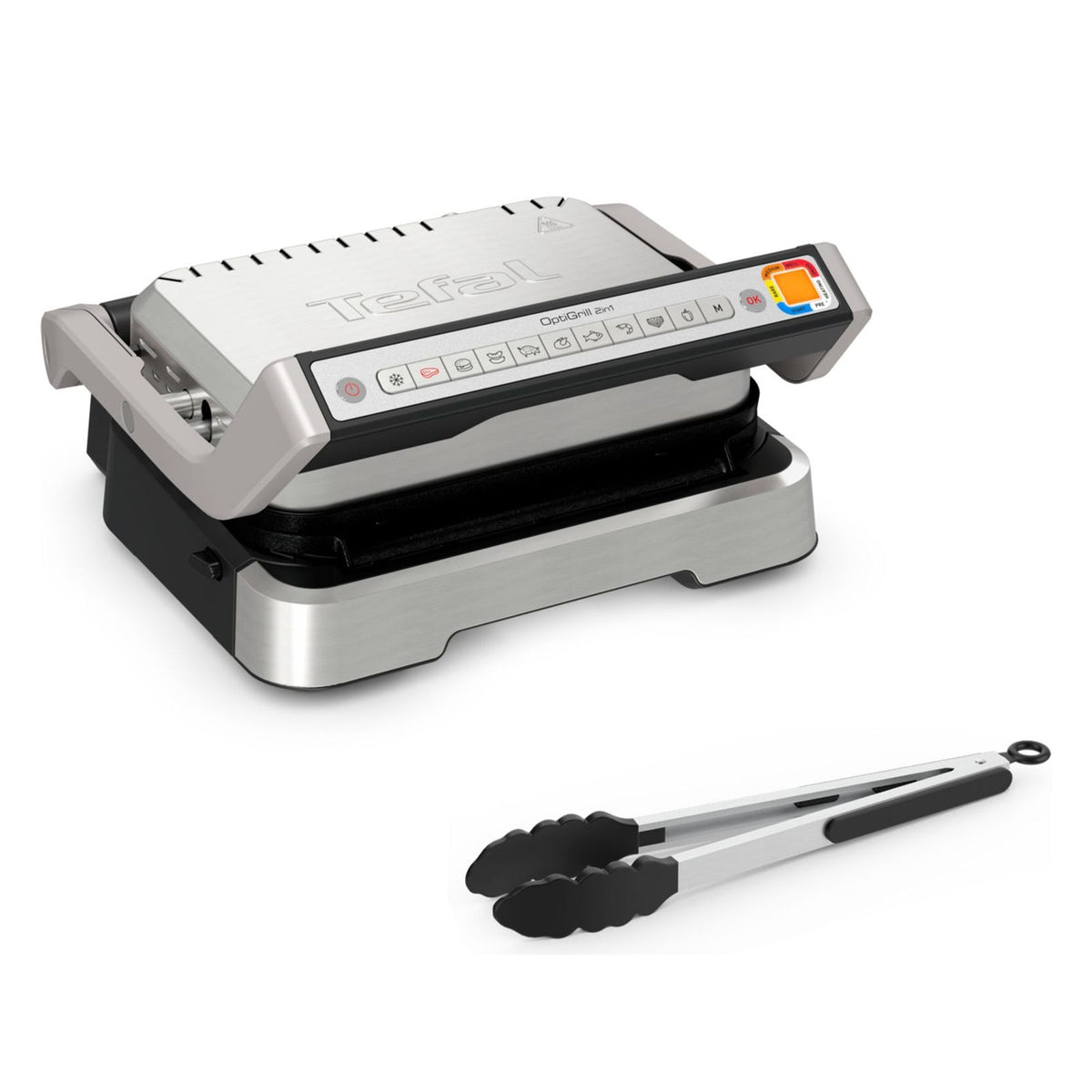 Produktbild Kontaktgrill - Tefal OptiGrill GC773D 2in1 Kontaktgrill Edelstahl inkl. Grillzange