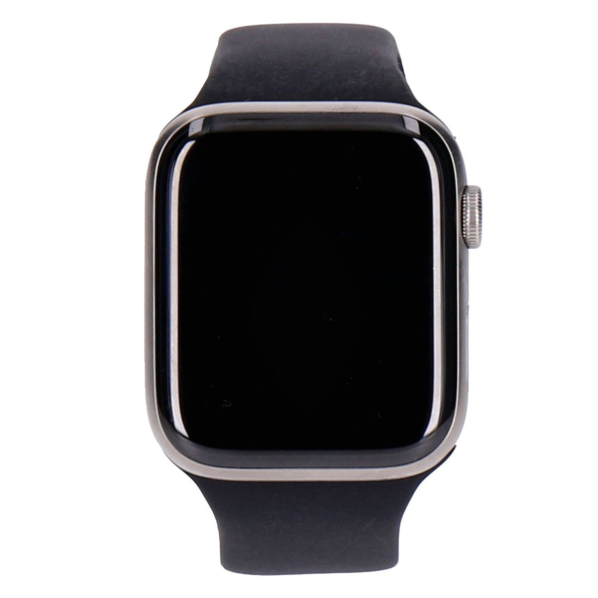 Produktbild Smartwatch - Apple Watch Series 6 44mm GPS + 4G Titan Natur Titangehäuse mit Silikonarmband Schwarz