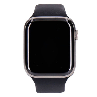 Watch Series 6 44mm GPS + 4G Titan Natur Titangehäuse mit Silikonarmband Schwarz