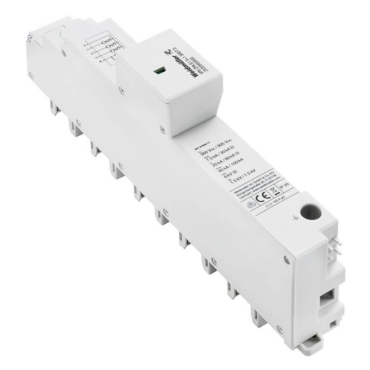 Produktbild Aderendhülsen - Weidmüller Überspannungsableiter VPU ZPA S I 3+1 300/7,5