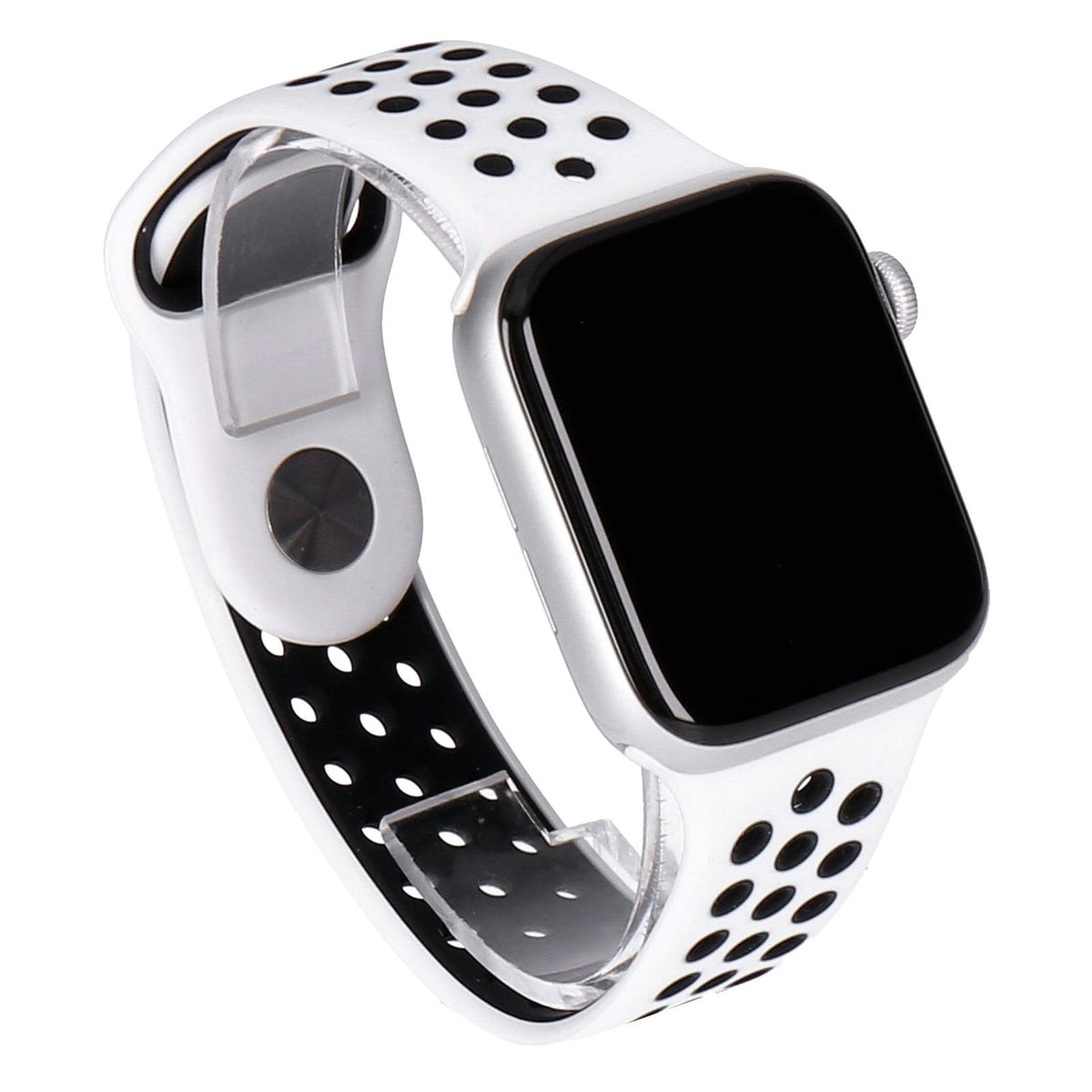 Produktbild Smartwatch - Apple Watch Series 6 Nike GPS 44mm Silber Aluminiumgehäuse mit Sportarmband Platinum/Schwarz