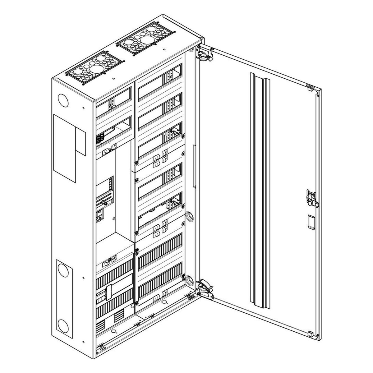Produktbild Ohne Kategorie - ABN Zählerschrank S27ZA110 Prisma XS Sammelschiene 5-polig Stahl