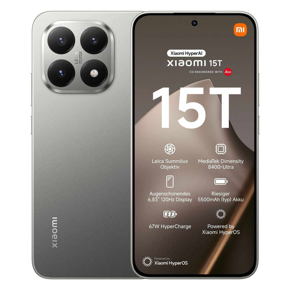 Produktbild Smartphone - Xiaomi 15T 5G Dual-SIM 256GB Gray