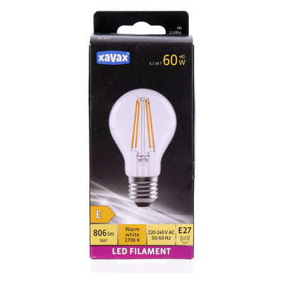 LED Filament E27 60W 806lm warmweiß