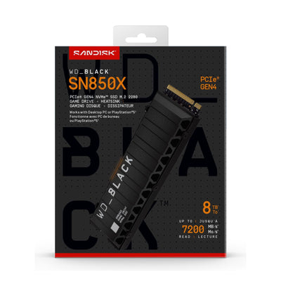 WD_Black SN850X int. NVMe Heatsink SSD 8TB