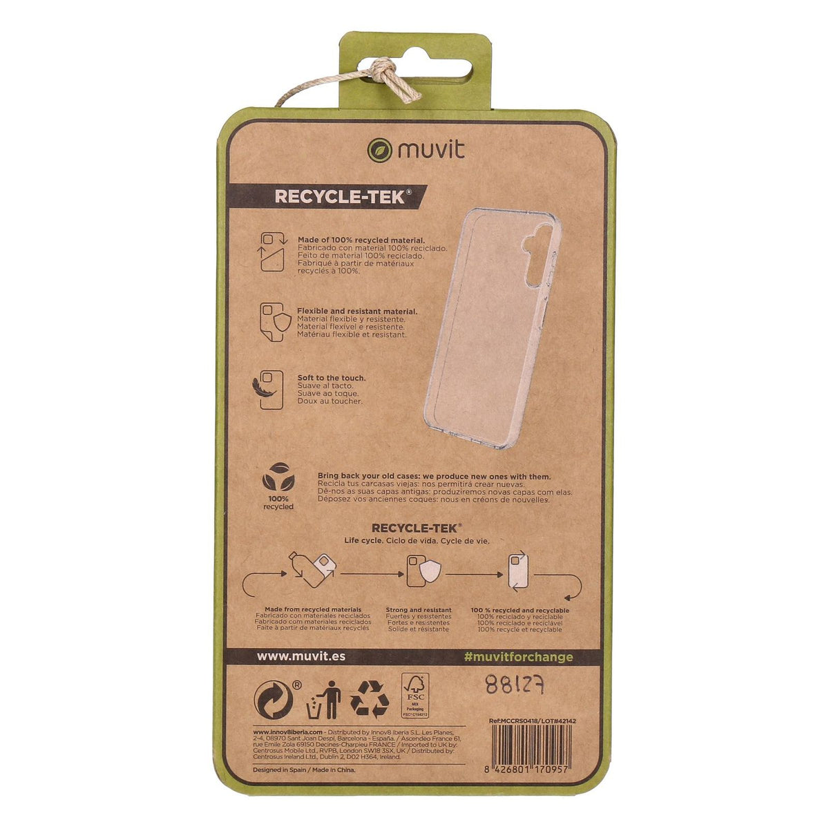 Produktbild Smartphone-Hülle - Muvit Samsung Galaxy A14 4G /A14 5G Silicon Case Transparent