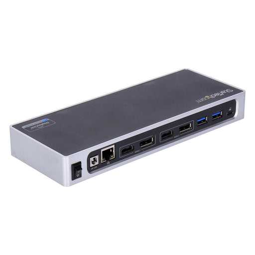 Produktbild Laptop-Dockingstation - StarTech.com Dual-4K-Dockingstation – USB-C und -A  DisplayPort für Zwei Monitore + HDMI