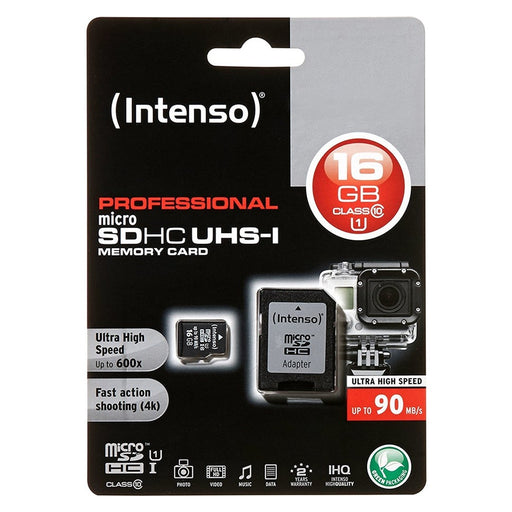 Produktbild Speicherkarte - Intenso Micro SD Card 16GB UHS-I Professional  inkl. SD Adapter