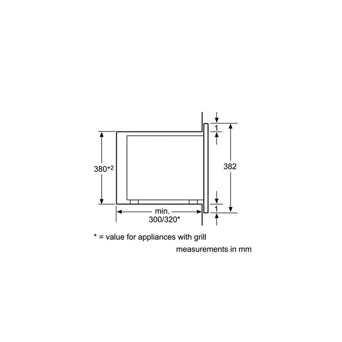 Siemens BF525LMW0 Einbau Mikrowelle 20L weiß