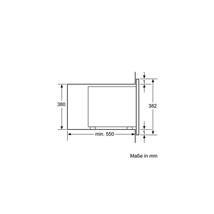 Neff HGB53 Einbau Mikrowelle 25L inox