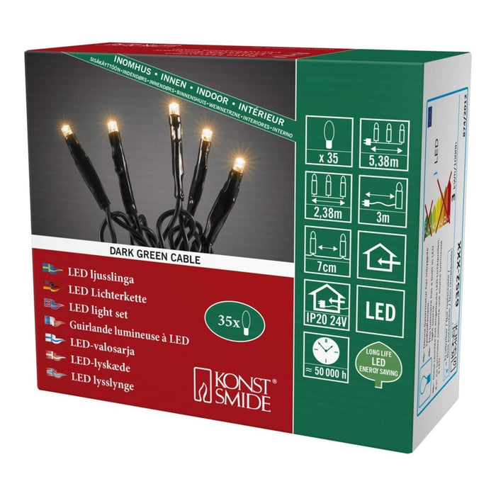 Konstsmide Micro LED Lichterkette 35 Dioden bernsteinfarben