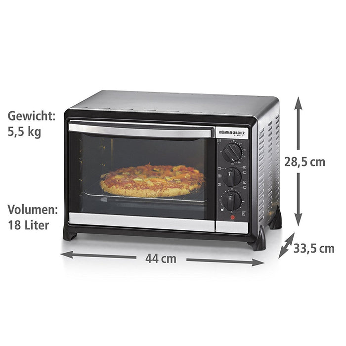 Rommelsbacher BG 1055/E Minibackofen 18L schwarz