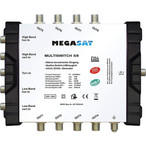 Produktbild SAT-Multischalter - Megasat Multiswitch 5/8 Profiline Multischalter