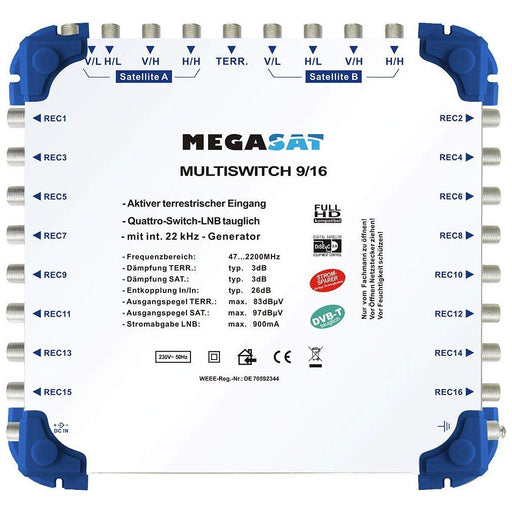 Produktbild SAT-Multischalter - Megasat Multiswitch 9/16 Multischalter