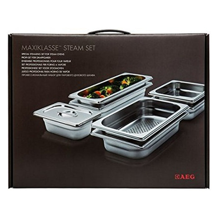 AEG A9OZS10 Profi-Steam-Set 8teilig Dampfgar-Behälter-Set