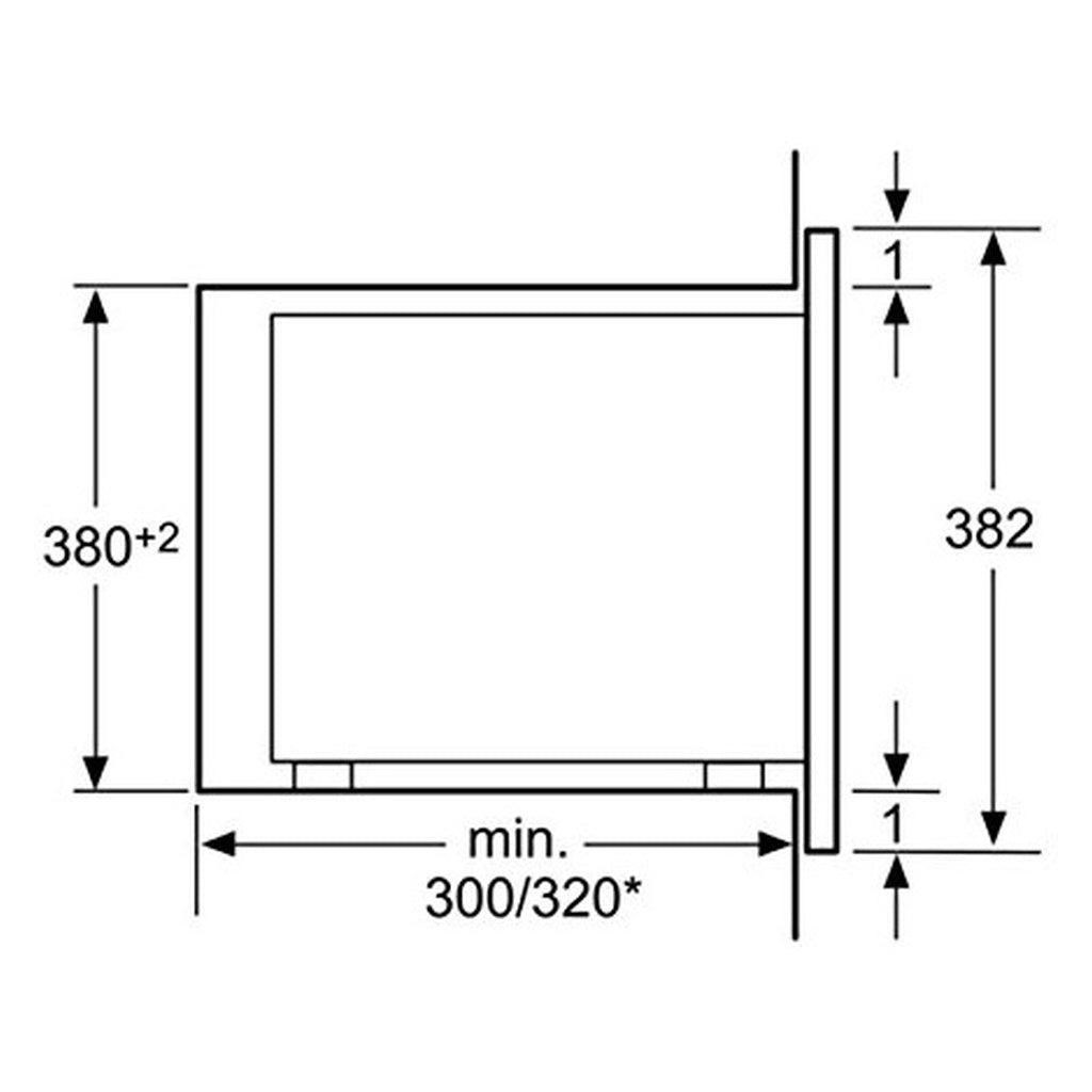 Produktbild Einbau-Mikrowelle - Bosch BFL524MB0 Einbau- Mikrowelle 20 L schwarz