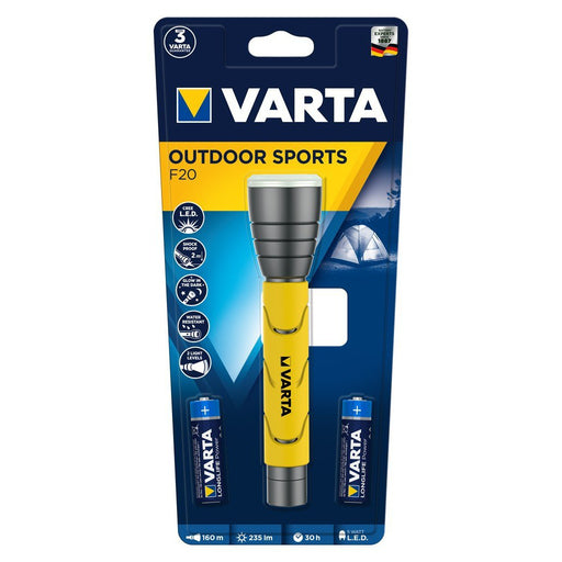 Produktbild LED Taschenlampe - Varta Outdoor Sports F20 Taschenlampe gelb