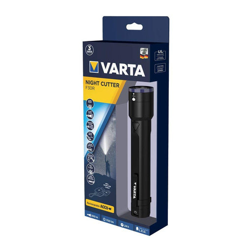 Produktbild LED Taschenlampe - Varta Night Cutter F30R Taschenlampe schwarz