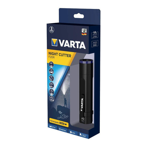 Produktbild LED Taschenlampe - Varta Night Cutter F20R Taschenlampe schwarz