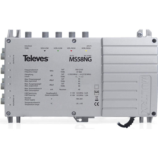 Produktbild SAT-Multischalter - Televes MS58NG Multrix Multischalter