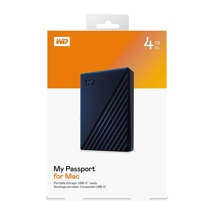 WD My Passport for Mac 4TB ext. Festplatte blau