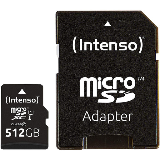 Produktbild Speicherkarte - Intenso Micro SDXC Karte 512GB Speicherkarte UHS-I Premium mit Adapter