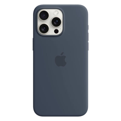 iPhone 15 Pro Max Silikon Case storm blue mit Magsafe