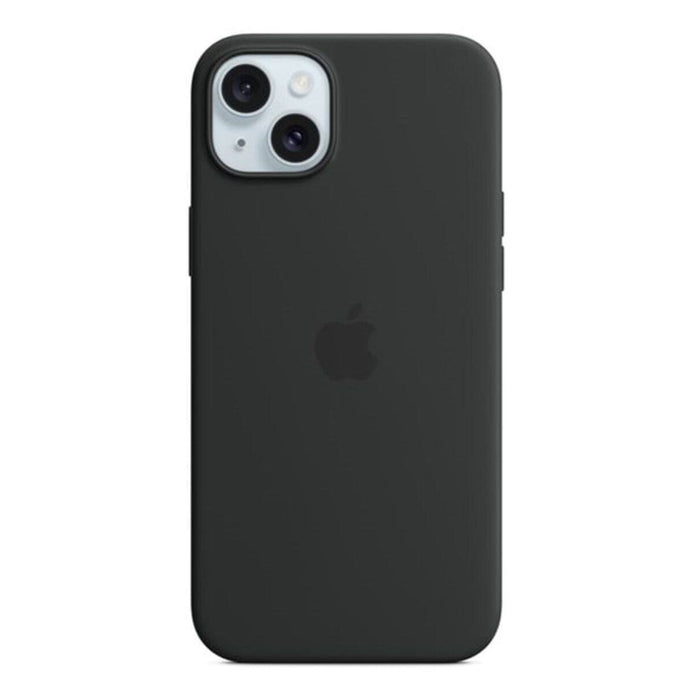 Apple iPhone 15 Plus Silikon Case schwarz mit Magsafe