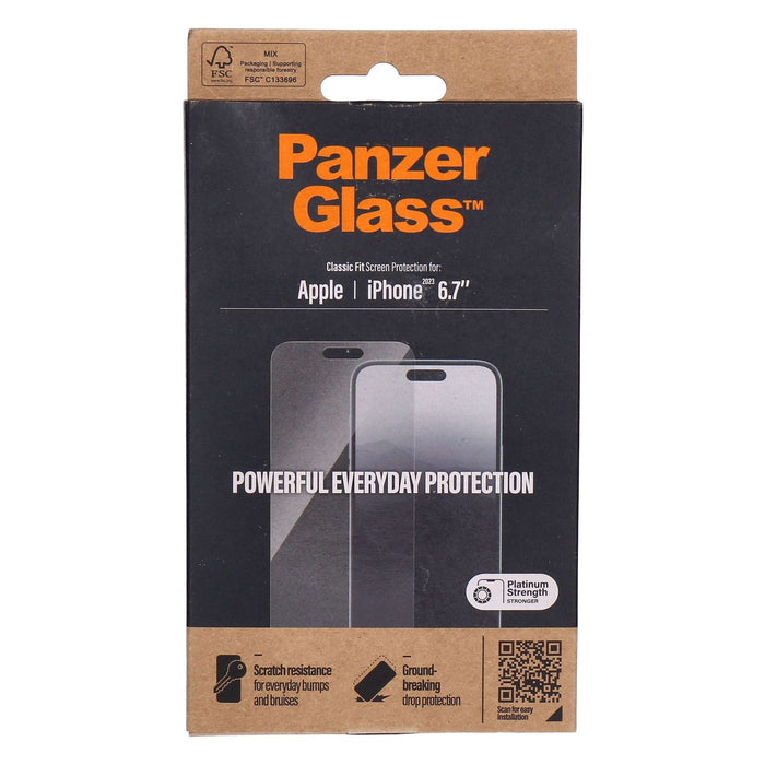 PanzerGlass iPhone 15 Plus  Classic Fit Platinum Strength