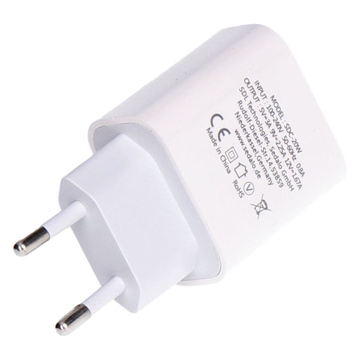 Produktbild Schnelllade-Gerät - SDL 20W USB-C Schnell Ladegerät Type C Port weiß