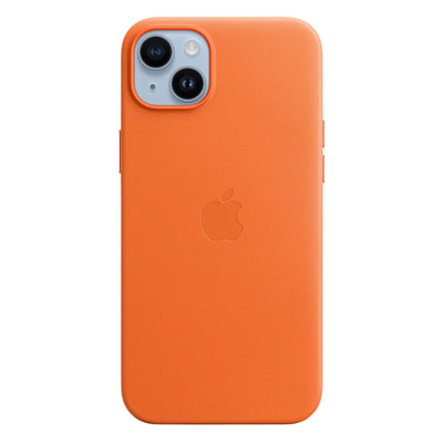 Leder Case mit MagSafe für iPhone 14 Plus Orange